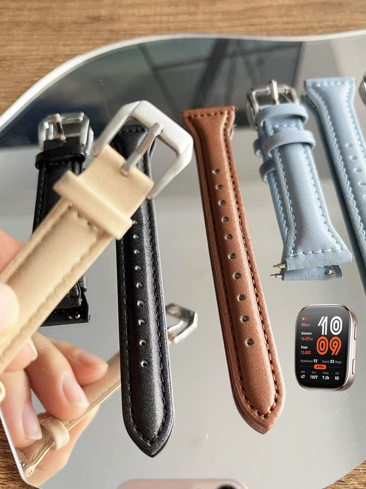 Smartwatch Slim Watches For Men - Bracelet de montre en cuir mince,