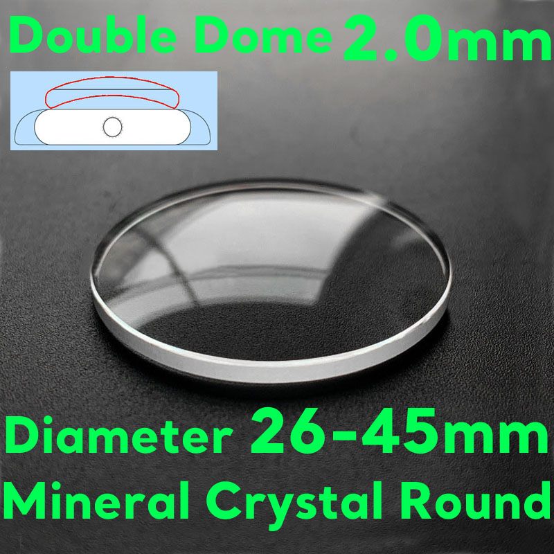 Watch Crystal Replacement - Verre de montre double breton transparent,