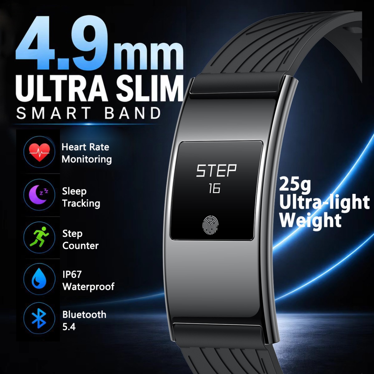 Smartwatch Slim Watches For Men - Montre connectée ultra-fine 4,9 mm 2026