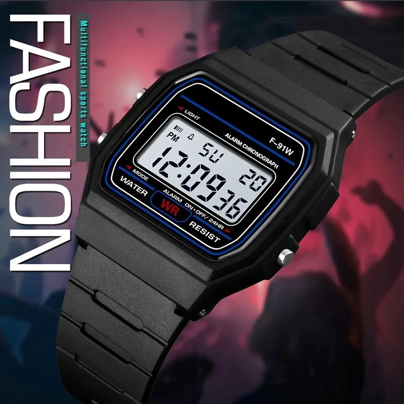 Silicone Sport Band - Montres numériques LED sportives pour hommes,