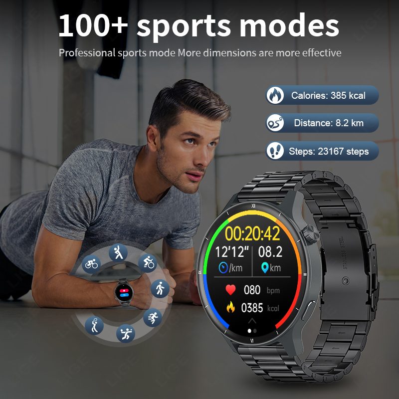 LIGE 3D cadran dynamique montr - Smartwatch Latest Watches For Women avis et prix