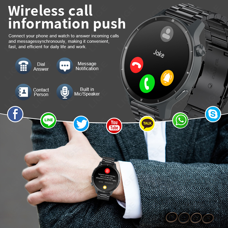 LIGE 3D cadran dynamique montr - Smartwatch Latest Watches For Women avis et prix
