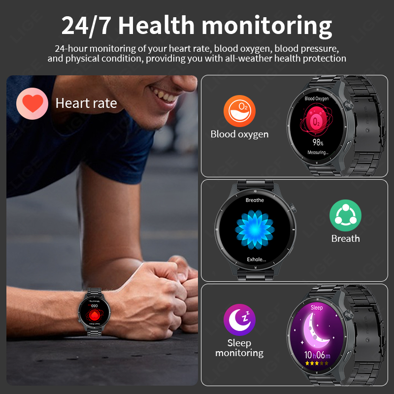 LIGE 3D cadran dynamique montr - Smartwatch Latest Watches For Women avis et prix