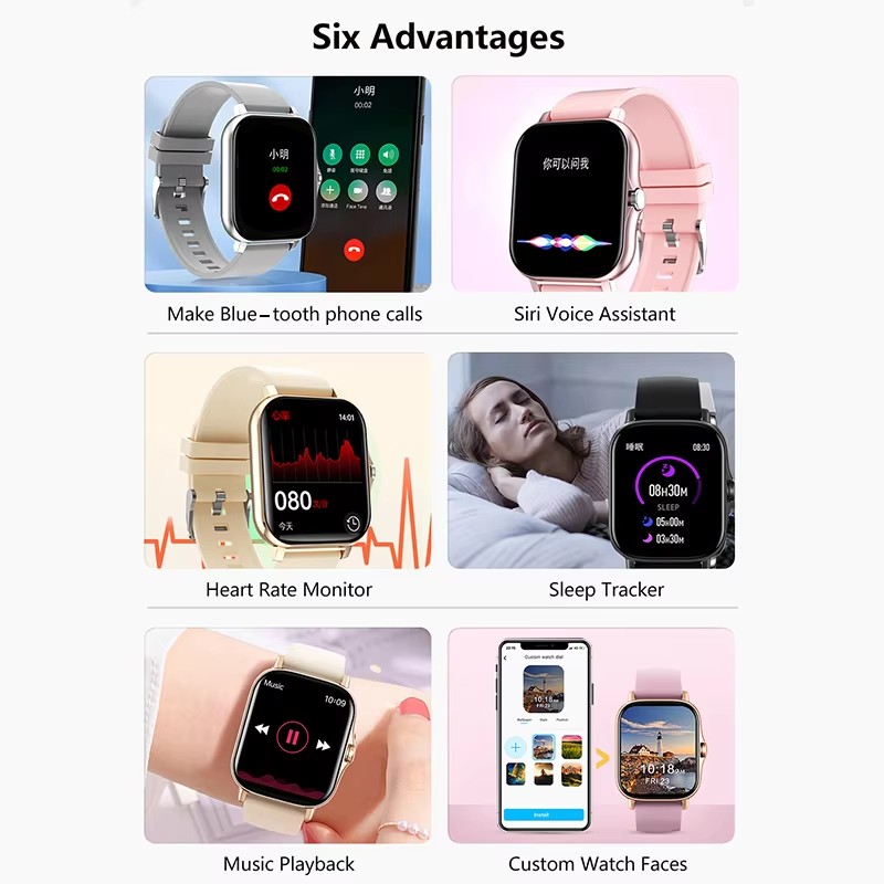 Montre connectée sportive à éc - Smartwatch Latest Watches For Women avis et prix