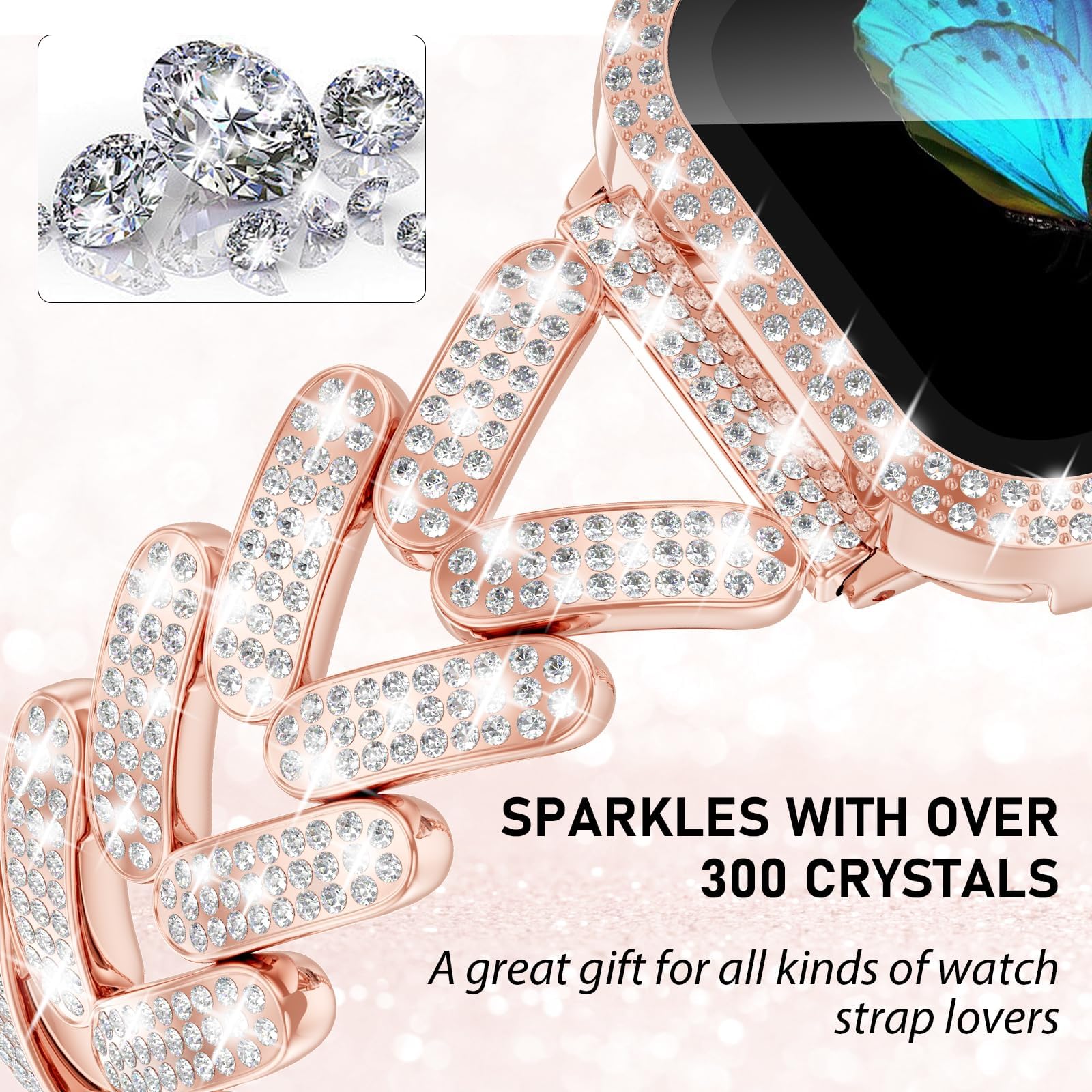 Bracelet Bling pour Apple Watc - Smartwatch Slim Watches For Men avis et prix