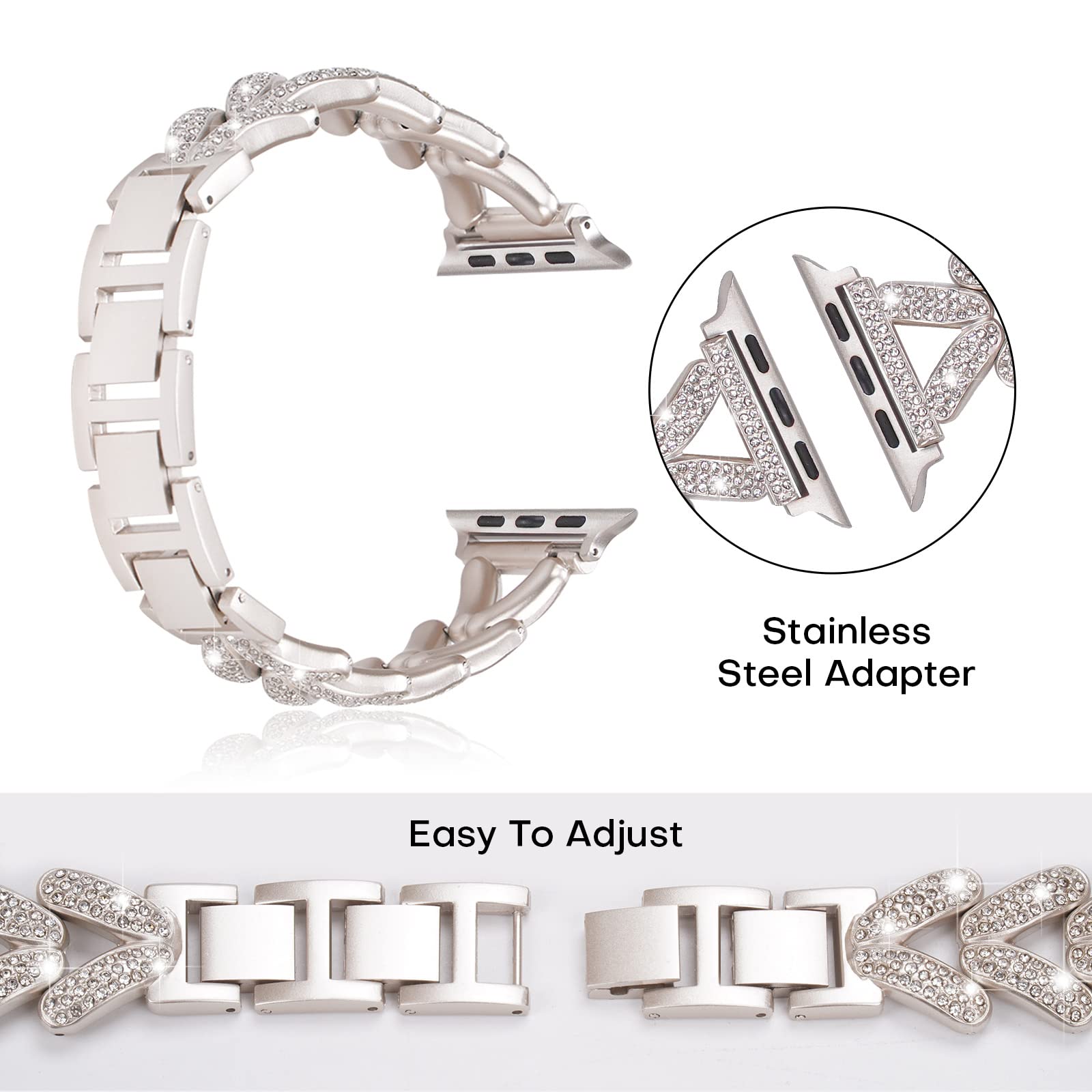 Bracelet Bling pour Apple Watc - Smartwatch Slim Watches For Men avis et prix