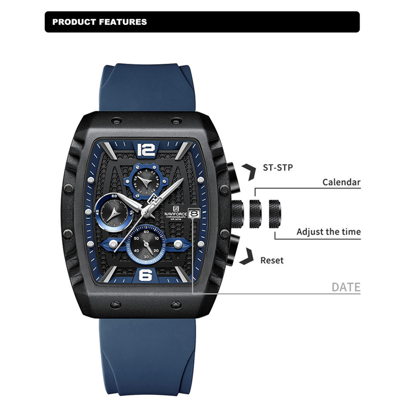 NAVIFORCE montre de luxe pour  - Silicone Sport Band avis et prix