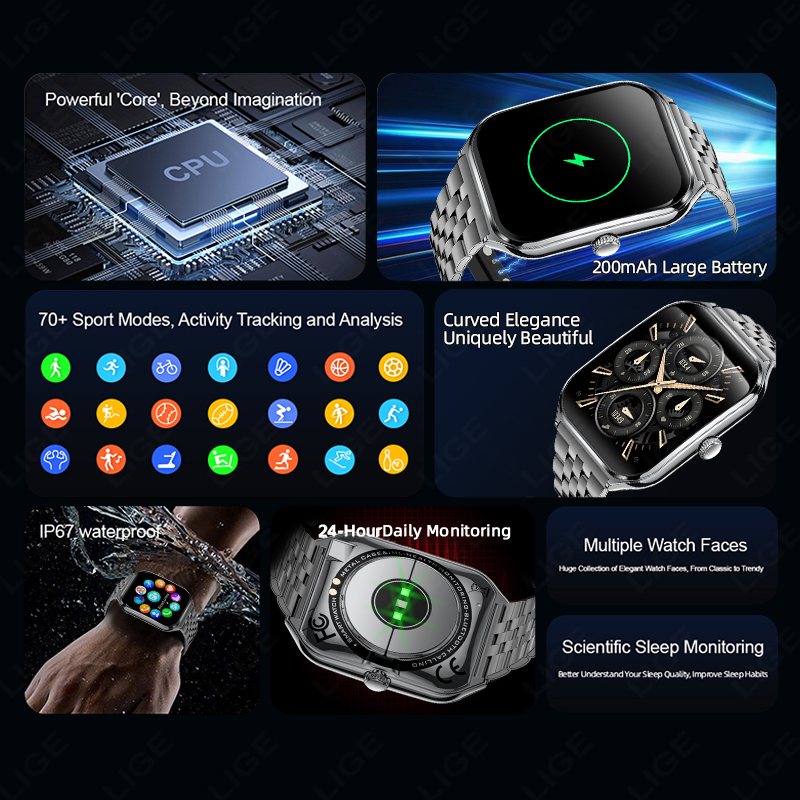 Montre connectée LIGE Fashion  - Smartwatch Slim Watches For Men avis et prix