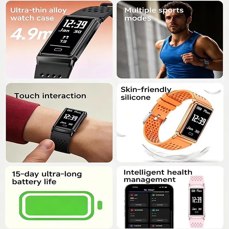 Bracelet intelligent LIGE ultr - Smartwatch Slim Watches For Men avis et prix