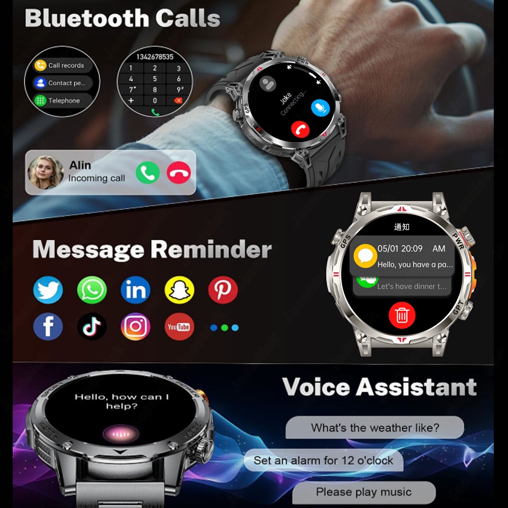 Nouveau professionnel GPS spor - Smartwatch Running Watches For Men avis et prix